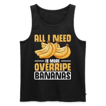 Drôle de vêtements de cuisson au pain aux bananes - Débardeur bio Premium Homme - noir - Devant - AI Model Male 178 light (178cm)