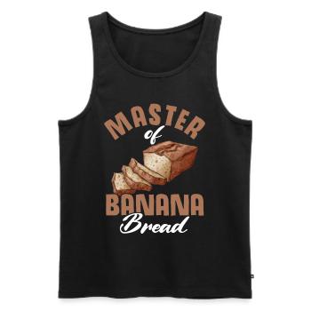 Drôle de vêtements de cuisson au pain aux bananes - Débardeur bio Premium Homme - noir - Devant - AI Model Male 178 light (178cm)