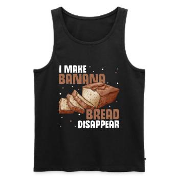 Drôle de vêtements de cuisson au pain aux bananes - Débardeur bio Premium Homme - noir - Devant - AI Model Male 178 light (178cm)
