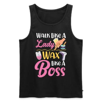 Cute Esthetician Skincare - Männer Premium Bio Tank Top - Schwarz - Vorne - Michal (187cm)