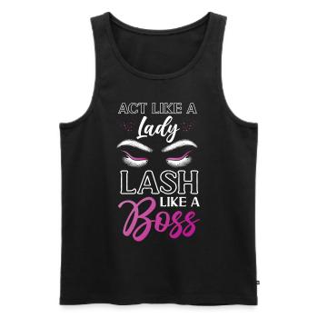 Esthetician Skincare Beautician - Men's Premium Organic Tank Top - black - Front - Michal (187cm)