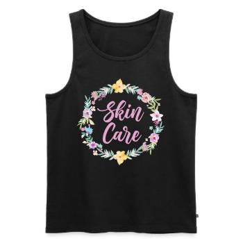 Cute Esthetician Skincare - Männer Premium Bio Tank Top - Schwarz - Vorne - Michal (187cm)