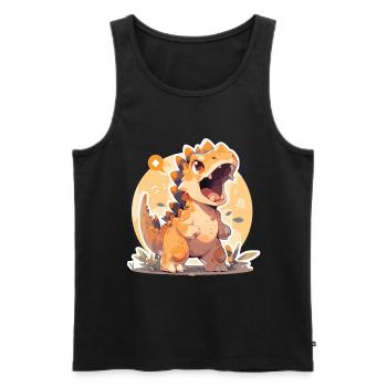 Dinsaur Dino Bébé Dinosaure Bébé - Débardeur bio Premium Homme - noir - Devant - Michal (187cm)