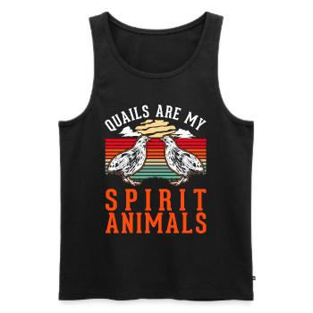 Quail Gift Quail Breeding Quail Breeder - Men's Premium Organic Tank Top - black - Front - AI Model Male 178 light (178cm)
