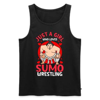 Lutteur de sumo japonais - Débardeur bio Premium Homme - noir - Devant - AI Model Male 178 light (178cm)