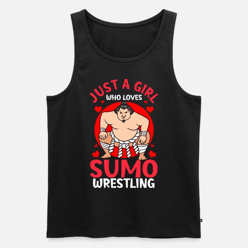 Sumo-Ringer Japanisch - Männer Premium Bio Tank Top - Schwarz