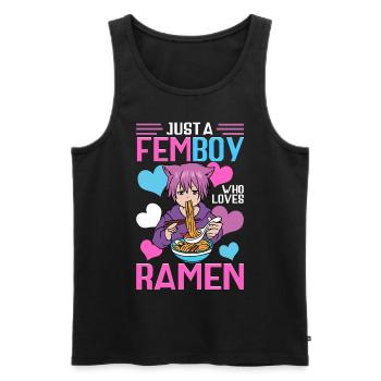 Cross Dressing - Männer Premium Bio Tank Top - Schwarz - Vorne - AI Model Male 178 light (178cm)