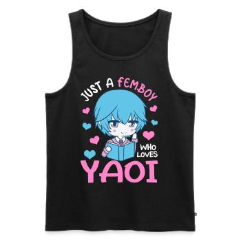 Cross Dressing - Männer Premium Bio Tank Top - Schwarz - Vorne - AI Model Male 178 light (178cm)