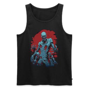 Zombie Apocalypse: Halloween Horde of the Undead - Men's Premium Organic Tank Top - black - Front - AI Model Male 178 light (178cm)