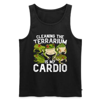 Frog Red-eyed Tree Frog Cleaning The Terrarium - Men's Premium Organic Tank Top - black - Front - Michal (187cm)