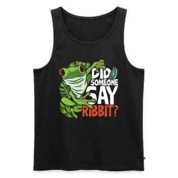 Frog Red-eyed Tree Frog Did Someone Say Ribbit? - Men's Premium Organic Tank Top - black - Front - AI Model Male 178 light (178cm)