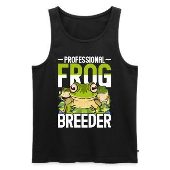 Froschzüchter Professional Frog Breeder - Men's Premium Organic Tank Top - black - Front - Michal (187cm)
