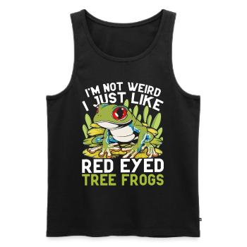 Red-eyed tree frog - Men's Premium Organic Tank Top - black - Front - Michal (187cm)
