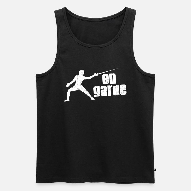 en garde - Männer Premium Bio Tank Top - Schwarz