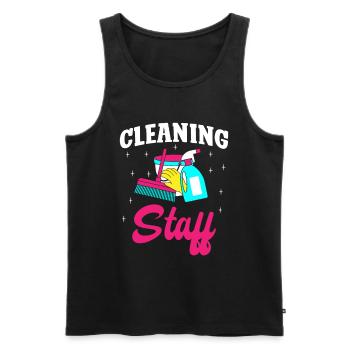 From 250km/h my broom pulls a little to the right - Men's Premium Organic Tank Top - black - Front - Michal (187cm)