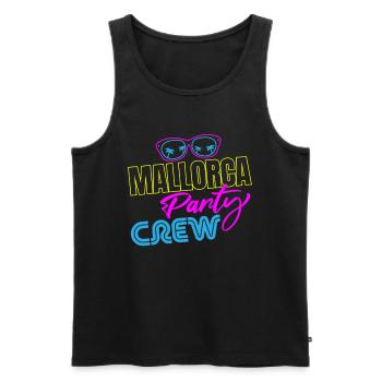 Malle Party Crew - Men's Premium Organic Tank Top - black - Front - Michal (187cm)