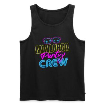 Malle Party Crew - Men's Premium Organic Tank Top - black - Front - Michal (187cm)