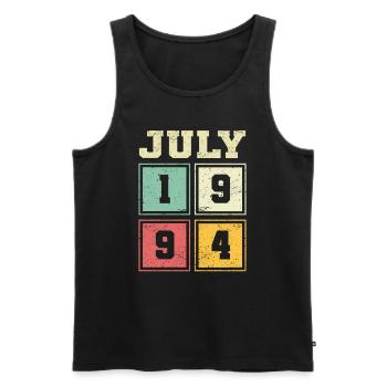 29th Birthday July Vintage 2005 Vintage - Men's Premium Organic Tank Top - black - Front - AI Model Male 178 light (178cm)