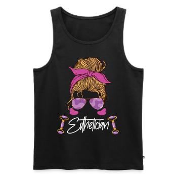 Cute Licensed Esthetician Skincare - Männer Premium Bio Tank Top - Schwarz - Vorne - Michal (187cm)
