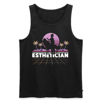 Cute Licensed Esthetician Skincare - Männer Premium Bio Tank Top - Schwarz - Vorne - Michal (187cm)