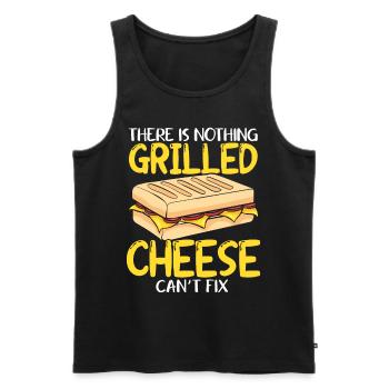 Love Grilled Cheese Men Women - Männer Premium Bio Tank Top - Schwarz - Vorne - Michal (187cm)