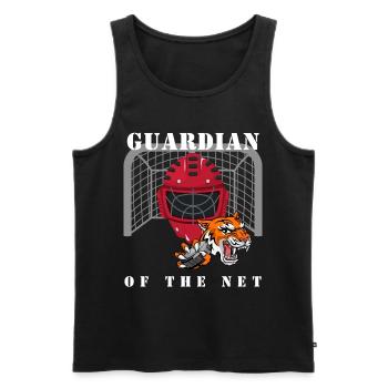 Eishockey Torwart - Guardian of the net - Männer Premium Bio Tank Top - Schwarz - Vorne - AI Model Male 178 light (178cm)