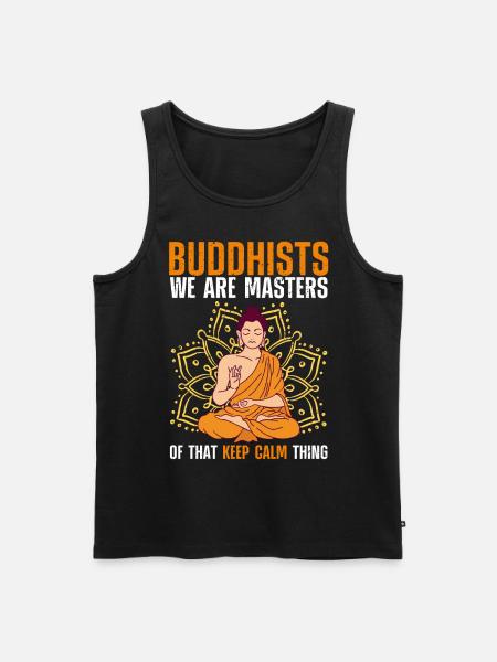 Bouddha Bouddhisme - Débardeur bio Premium Homme - noir