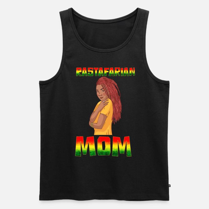 Rastafari Rasta - Männer Premium Bio Tank Top - Schwarz