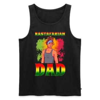 Rastafari Rasta - Débardeur bio Premium Homme - noir - Devant - AI Model Male 178 light (178cm)