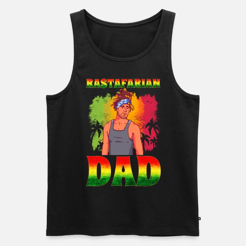 Rastafari Rasta - Männer Premium Bio Tank Top - Schwarz