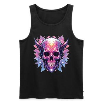 Totenkopf Skull Piratenschädel Skulls Fantasy - Männer Premium Bio Tank Top - Schwarz - Vorne - AI Model Male 178 light (178cm)