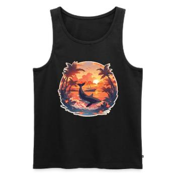Sailing Sailing Ship Sailing Sunset - Men's Premium Organic Tank Top - black - Front - Michal (187cm)