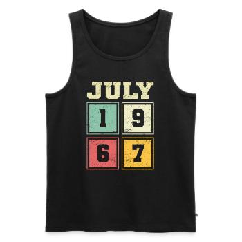 56. Geburtstag Juli Jahrgang 2005 Vintage - Männer Premium Bio Tank Top - Schwarz - Vorne - AI Model Male 178 light (178cm)