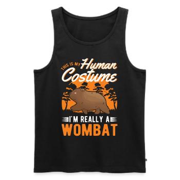 Wombat Human Costume Halloween - Männer Premium Bio Tank Top - Schwarz - Vorne - Michal (187cm)
