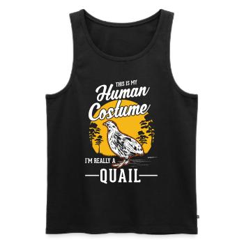 Wachtel Halloween Quail Costume Humain - Débardeur bio Premium Homme - noir - Devant - Michal (187cm)