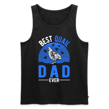 Meilleur papa de caille - Débardeur bio Premium Homme - noir - Devant - Michal (187cm)