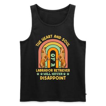 Labrador - Men's Premium Organic Tank Top - black - Front - Michal (187cm)