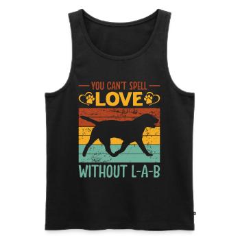 Vous ne pouvez pas épeler l’amour sans LAB - Débardeur bio Premium Homme - noir - Devant - Michal (187cm)