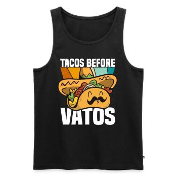 Taco Somberero Mexikanisch Mexiko Latino - Männer Premium Bio Tank Top - Schwarz - Vorne - Michal (187cm)