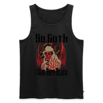 Satan Beelzebub Teufel Gothic Pentagram Mystisch - Männer Premium Bio Tank Top - Schwarz - Vorne - Michal (187cm)