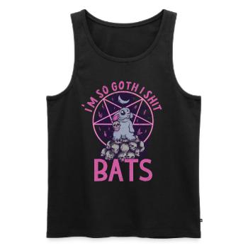 Satan Beelzebub Devil Gothic Pentagram Mystical - Men's Premium Organic Tank Top - black - Front - Michal (187cm)