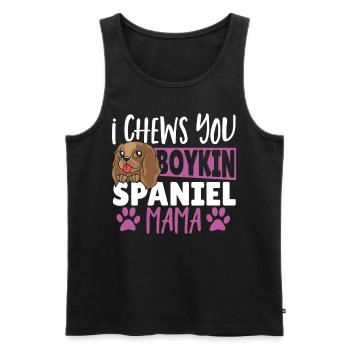 Ich kaue dich, Boykin Spaniel Mama Boykin - Männer Premium Bio Tank Top - Schwarz - Vorne - Michal (187cm)