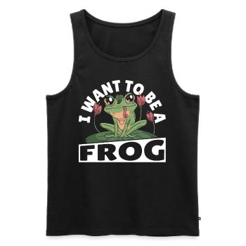 I Want To Be A Frog Frog Lover - Men's Premium Organic Tank Top - black - Front - AI Model Male 178 light (178cm)