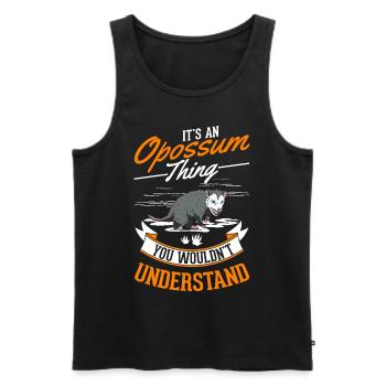 Opossum Ding Possum Marsupial - Men's Premium Organic Tank Top - black - Front - Michal (187cm)