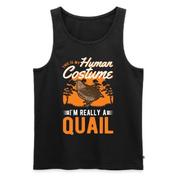 Wachtel Halloween Quail Costume Humain - Débardeur bio Premium Homme - noir - Devant - Michal (187cm)