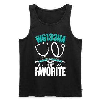 Coding Specialist W6133XA Is My Favorite - Men's Premium Organic Tank Top - black - Front - AI Model Male 178 light (178cm)