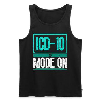 Coding Specialist ICD-10 Mode On - Men's Premium Organic Tank Top - black - Front - AI Model Male 178 light (178cm)