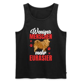 Mehr Eurasier Spitz Eurasian Dog - Männer Premium Bio Tank Top - Schwarz - Vorne - AI Model Male 178 light (178cm)