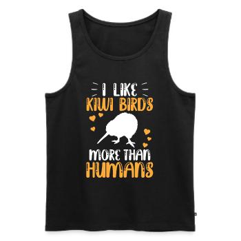 Kiwi bird more like New Zealand kiwi - Men's Premium Organic Tank Top - black - Front - AI Model Male 178 light (178cm)