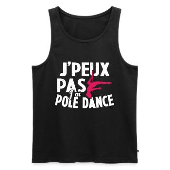 Je Peux Pas J'ai Pole Dance - Débardeur bio Premium Homme - noir - Devant - Michal (187cm)
